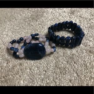 Blue stone bracelets